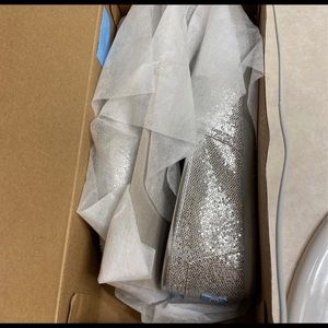 TOMS Wedding Silver Glitter Alpargata Slip-Ons